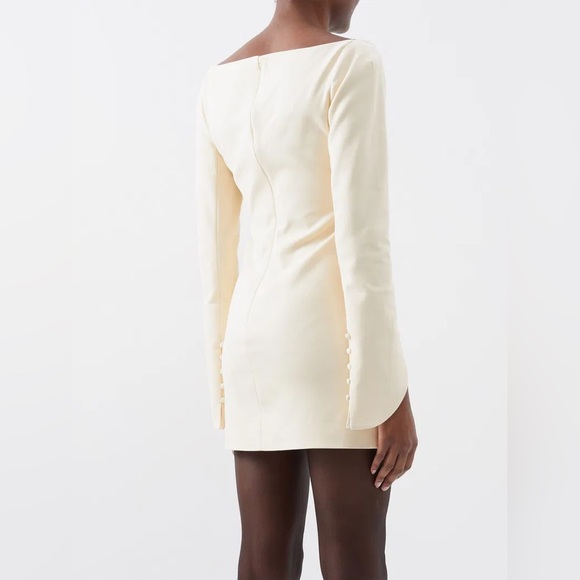 Khaite cream Tate mini dress in bone - Picture 5 of 11
